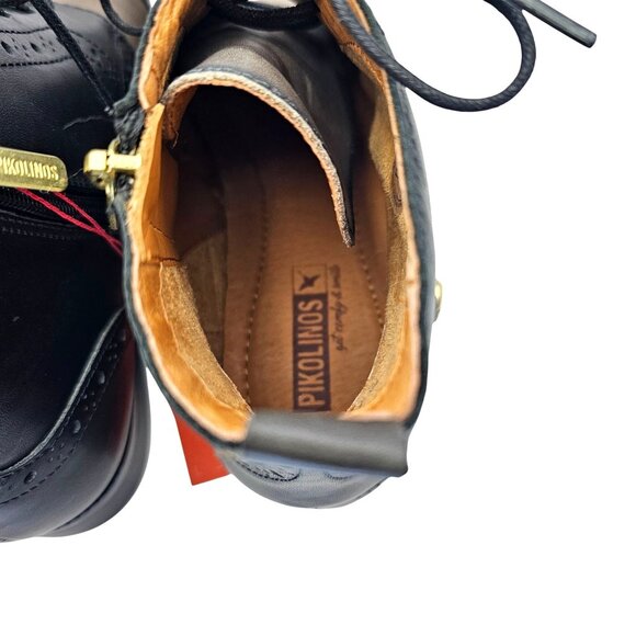 Pikolinos 8.5 Royal Flat Lace-Up Ankle Boots Lead EU 39 New w/Tag No Box - Picture 3 of 16